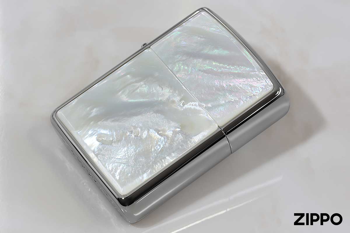 Zippo ジッポー ARMOR アーマー Mother of Pearl SOLID MoP 白蝶貝 White Nickel