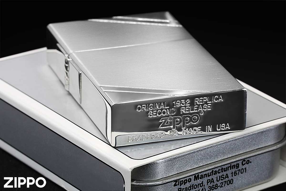 Zippo ジッポー 1932レプリカ セカンドリリース ダイアゴナルカット Satin＆Polish Satin＆Polish Small