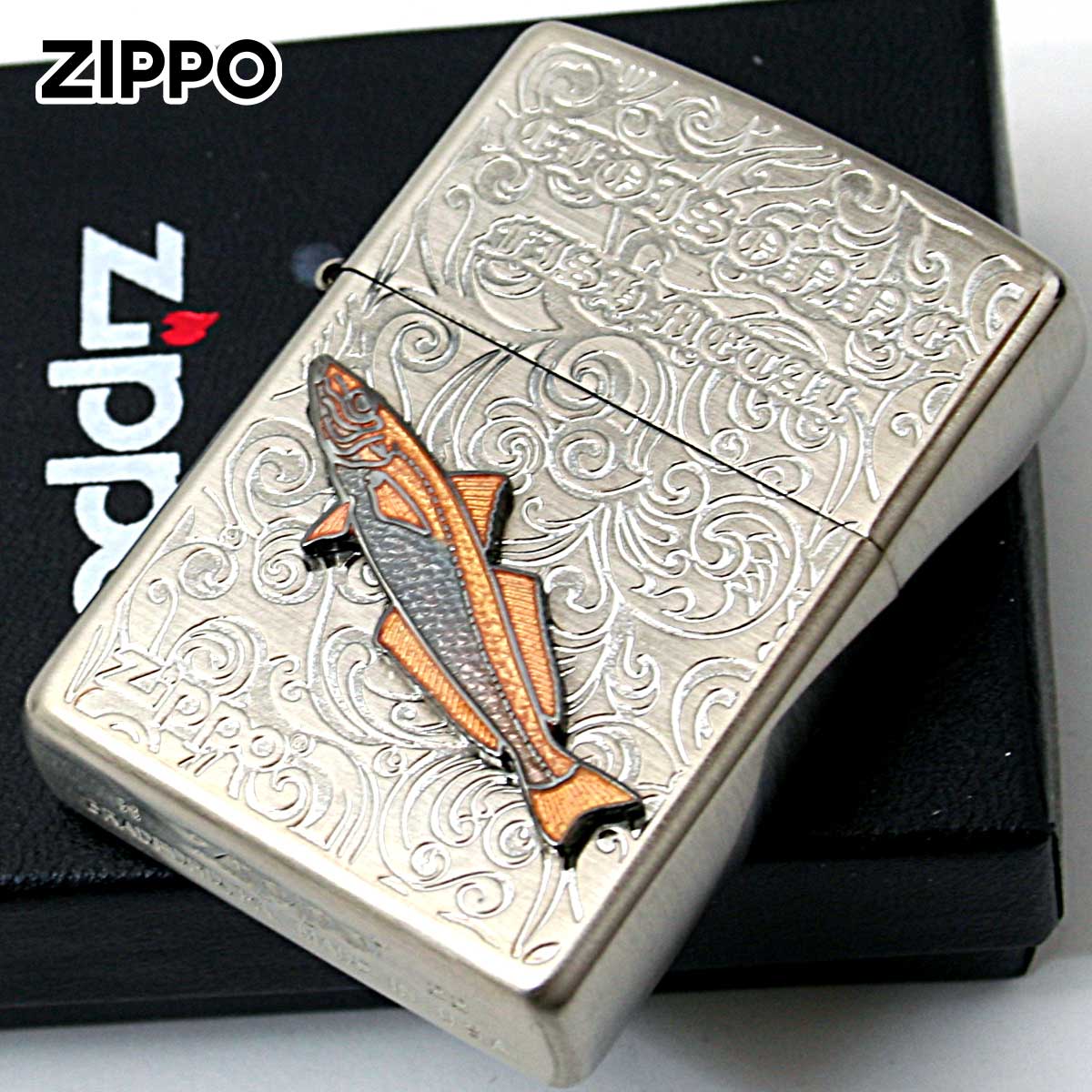 Zippo ジッポー シロギス 鱚 ヴィンテージ 七宝メタル 海水魚 Vintage
