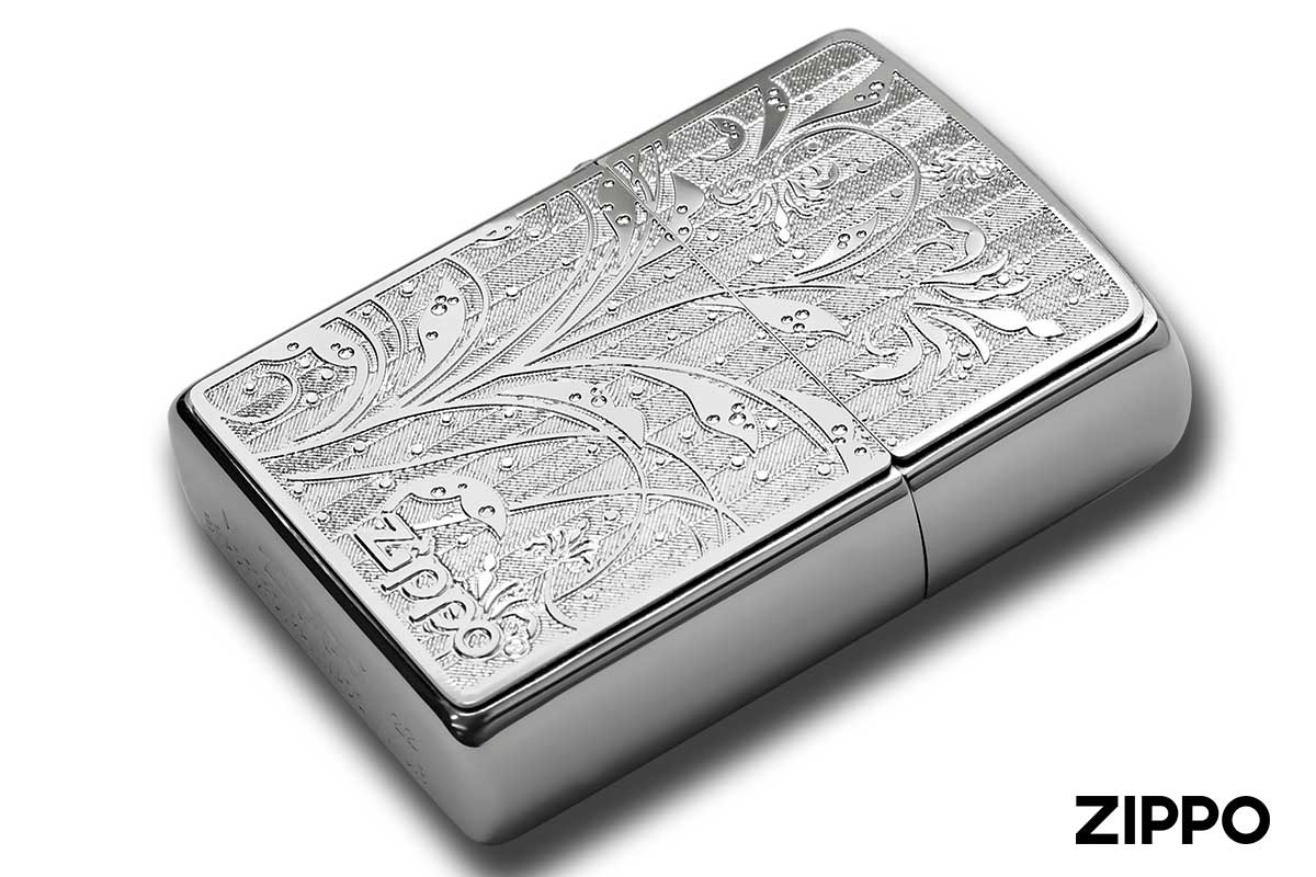 Zippo ジッポー 200 Metal Gold Plate 真鍮板メタル プレート 2MP-アラベスクA SV メール便可