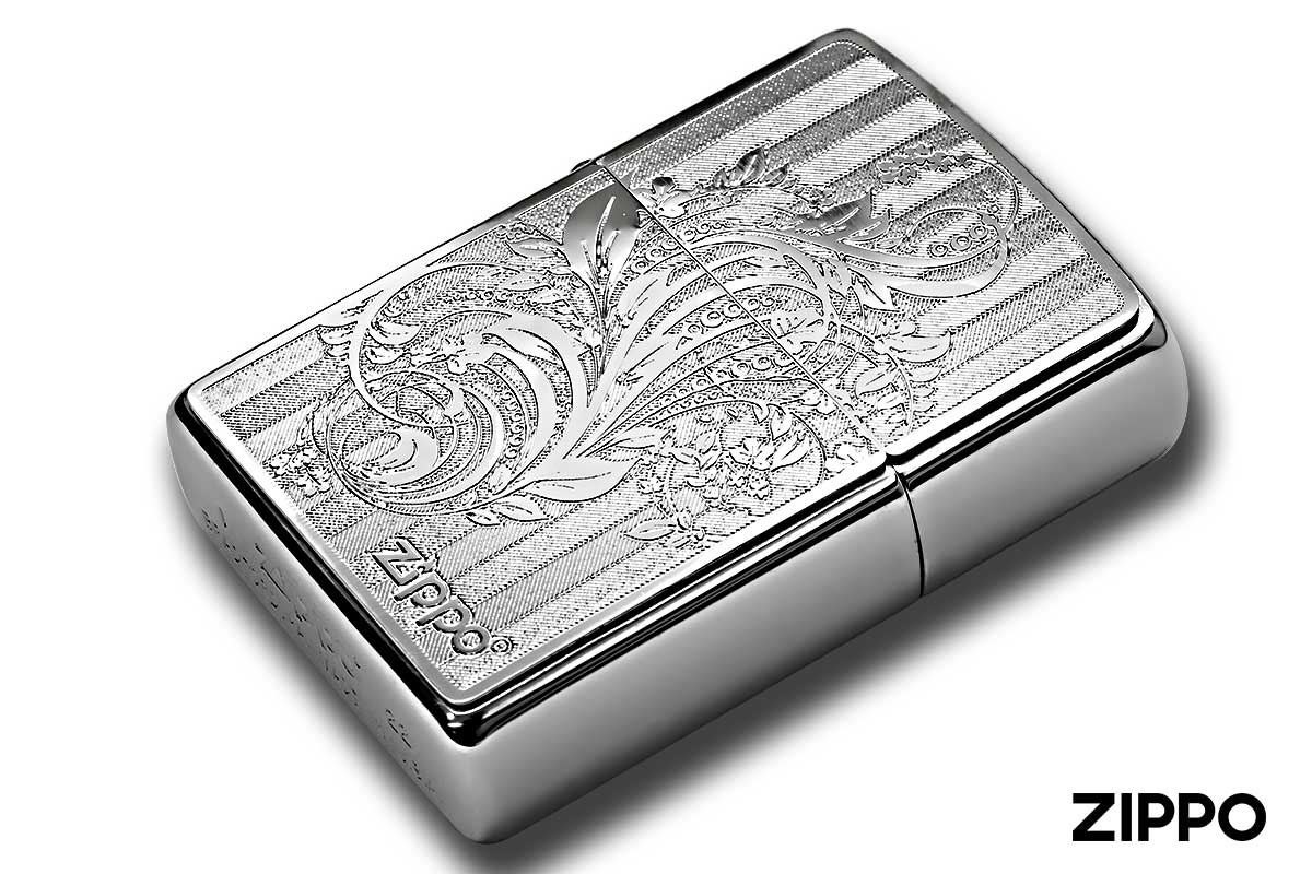 Zippo ジッポー 200 Metal Gold Plate 真鍮板メタル プレート 2MP-アラベスクB SV メール便可