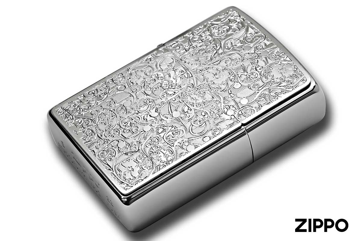 Zippo ジッポー 200 Metal Gold Plate 真鍮板メタル プレート 2MP-アラベスクC SV メール便可