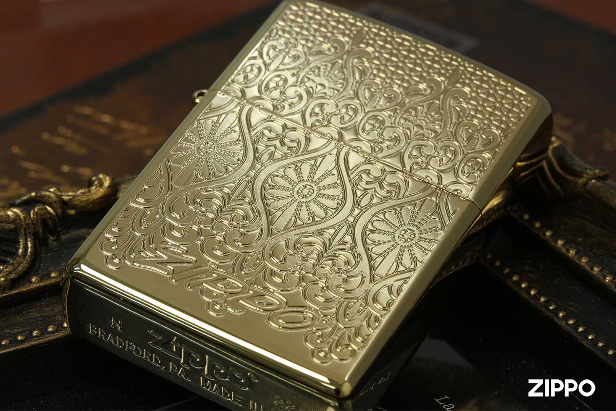 Zippo ジッポー European Lace Titanium Coating ヨーロピアン レース Gold