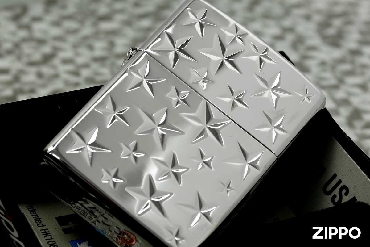 Zippo ジッポー 在庫限り完売 TWINKLE STAR Diano Silver キラキラ星 A-SV メール便可