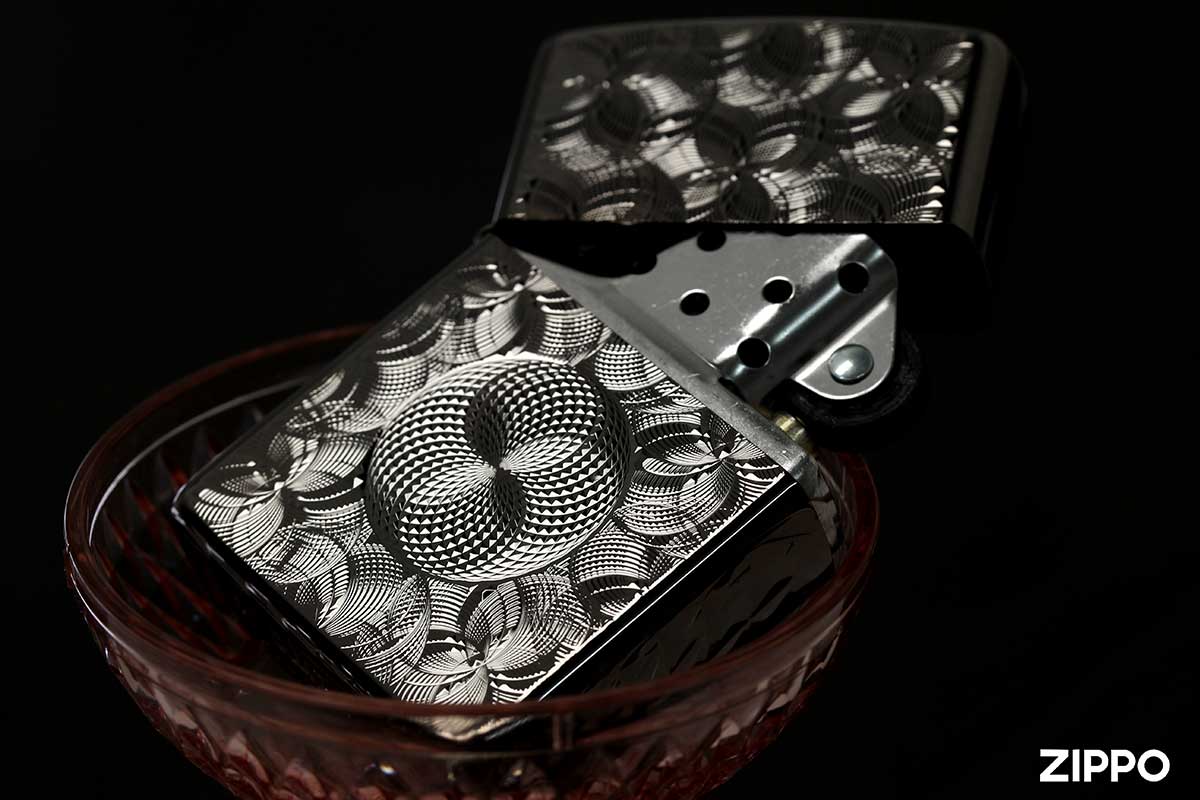 Zippo ジッポー アーマー グリッター 両面加工 ネオブラック ARMOR 