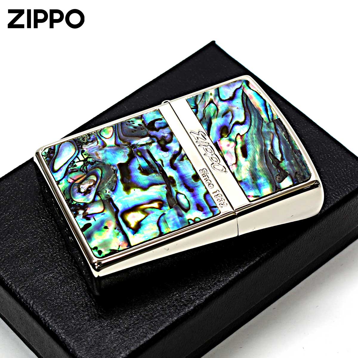 Zippo ジッポー シェル カラーライン 貝 両面加工 ゴールド