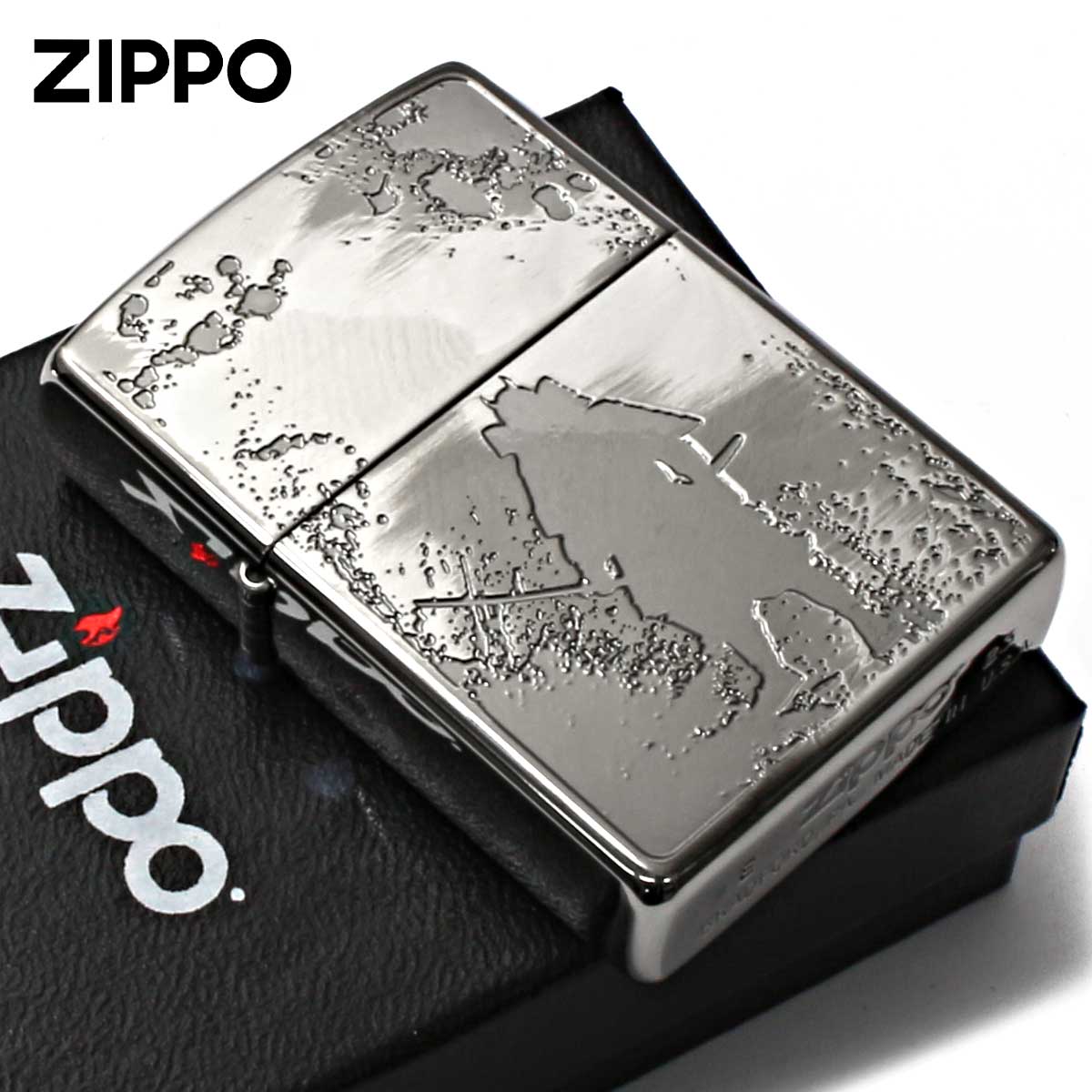 Zippo ジッポー 武者 ムシャ 和柄 鎧 兜 ニッケル いぶし NO メール便可