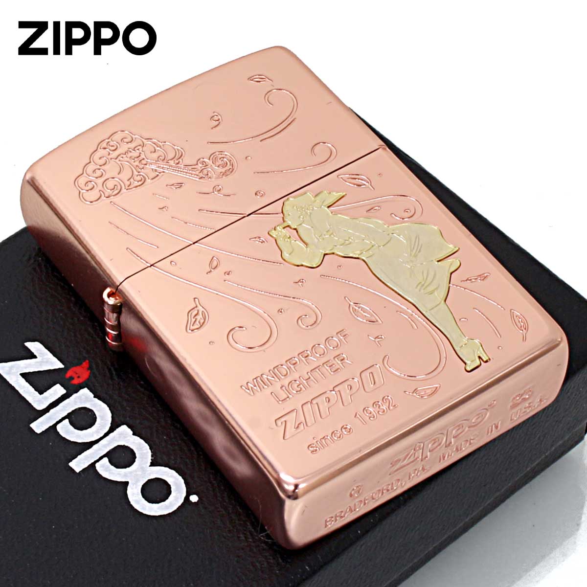 Zippo ジッポー Windy Wind ウインディ 風の中 ピンク Pk メール