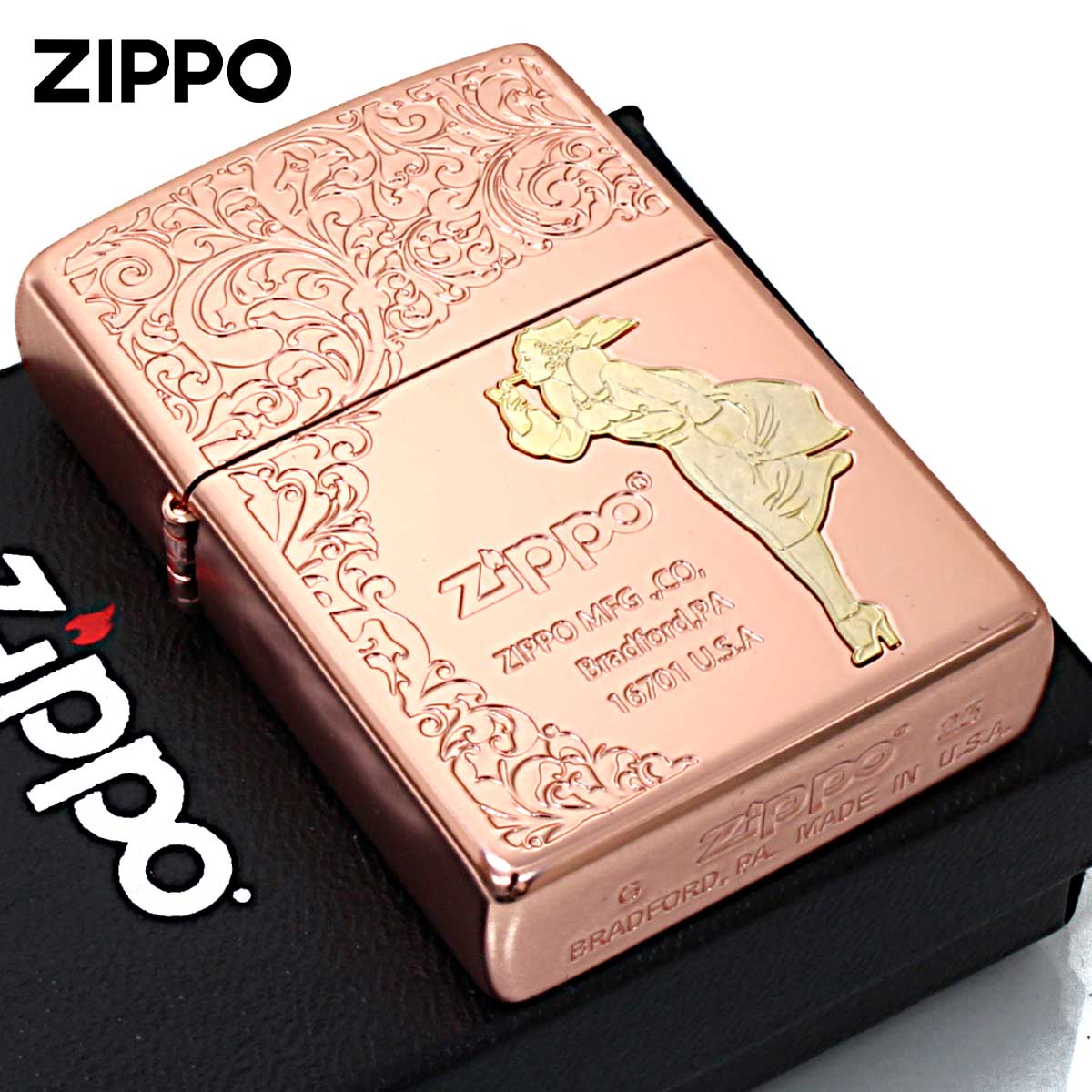 Zippo ジッポー Windy Arabesque ウインディ アラベスク ピンク Pk