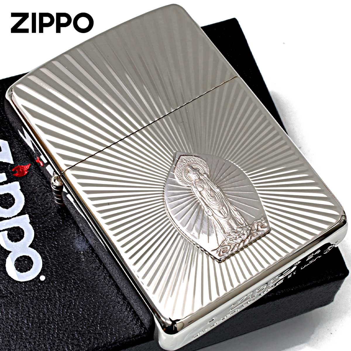 Zippo ジッポー ARMOR アーマー 純銀1000プレート貼り 観世音菩薩