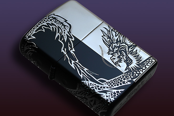 Zippo ジッポー Monotone DRAGON 2BKS-DRHF