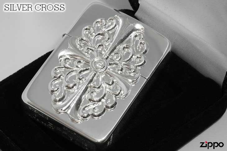 Zippo ジッポー SILVER CROSS シルバークロス 23M-CROBK