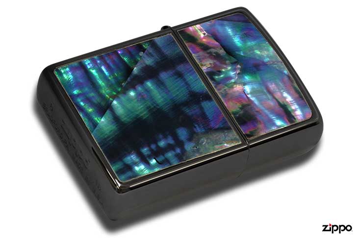 Zippo ジッポー Shell&Etching 貝貼り&エッチング 2BK-ZSHELL