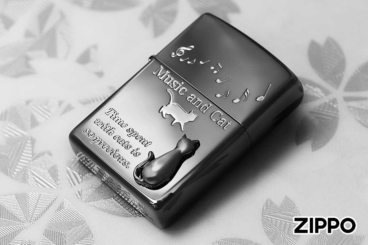 Zippo ジッポー CAT Series キャットシリーズ Music and Cats 音楽と猫 2BKSM-MUSICCAT メール便可