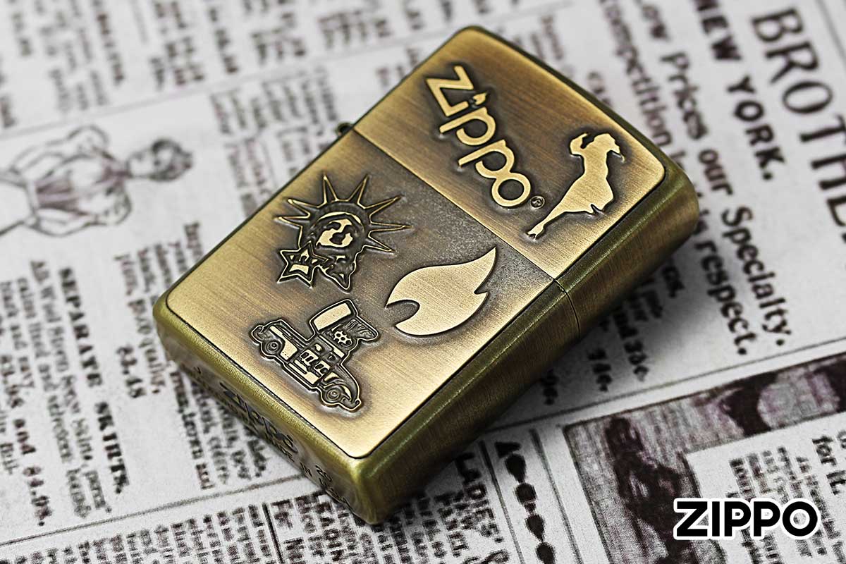 Zippo ジッポー OLD DESIGN METAL PLATE オールドデザイン メタルプレート 2UDB-METAL2 メール便可