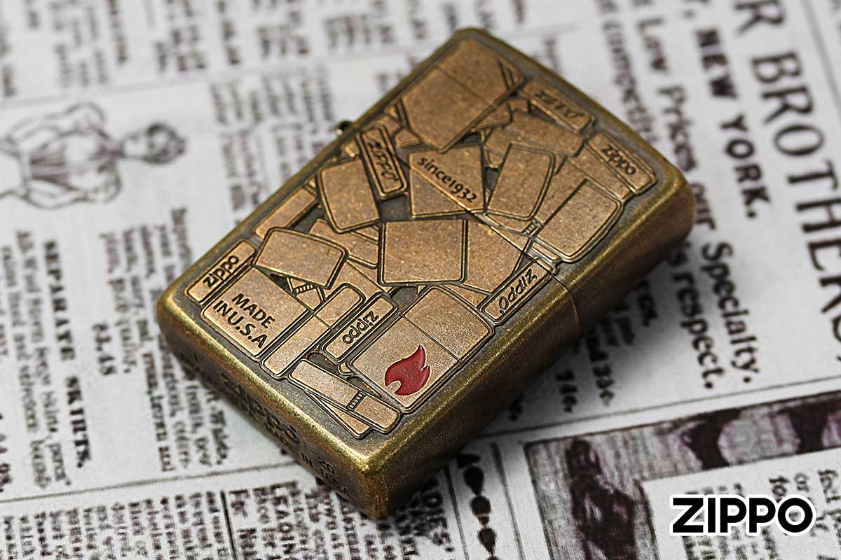 Zippo ジッポー OLD DESIGN METAL PLATE オールドデザイン メタルプレート 2BB-ZLOGOM メール便可