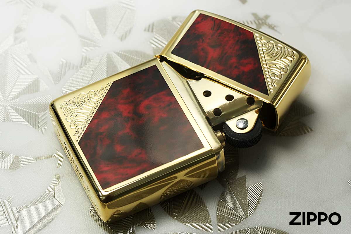 Zippo ジッポー ARMOUR VENETIAN アーマー ベネチアン レッドマーブル 162GW-RM