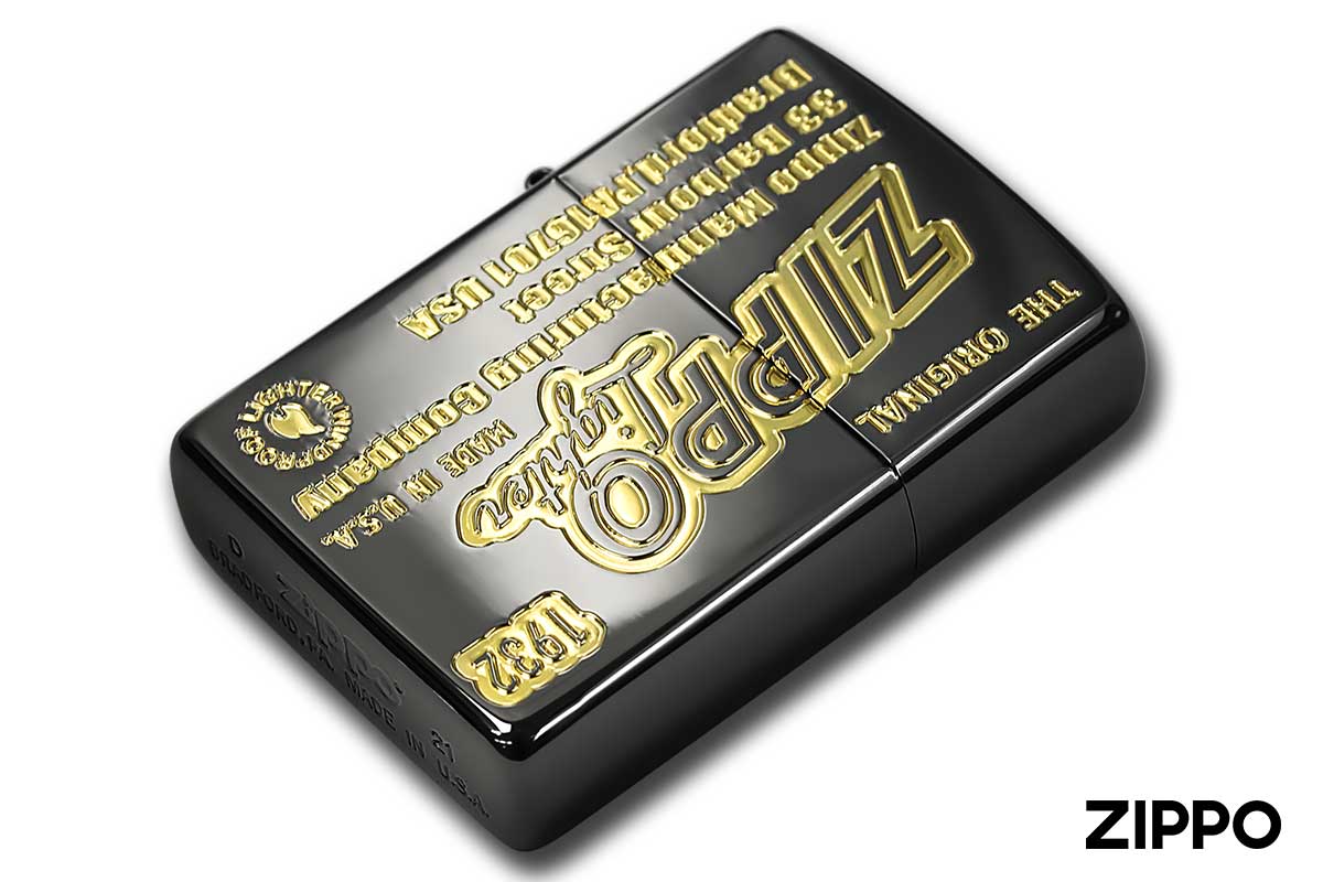 Zippo ジッポー Antique old Logo アンティーク オールド ロゴ 2BKG-ZLOGOSIDE メール便可