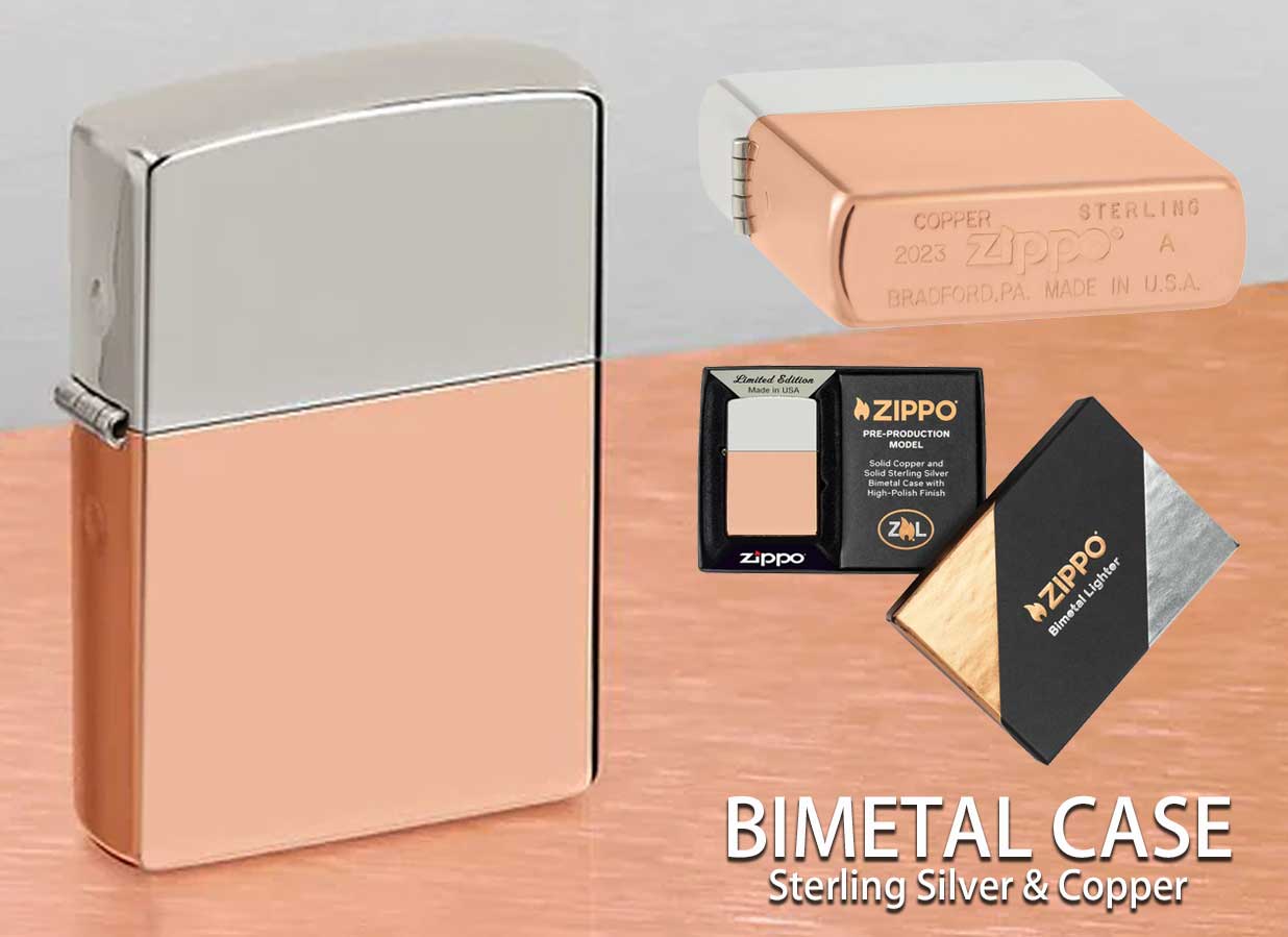 Zippo ジッポー 限定生産 BIMETAL Sterling Silver & Copper バイメタル スターリングシルバー＆カッパー 48694
