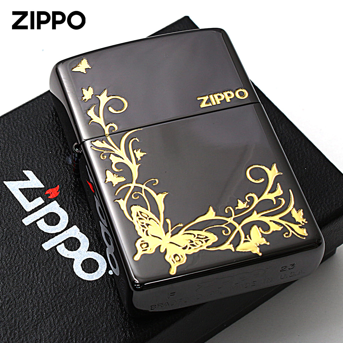 楽天市場】zippo ジッポ ジッポー Blue Butterfly WN ブルー