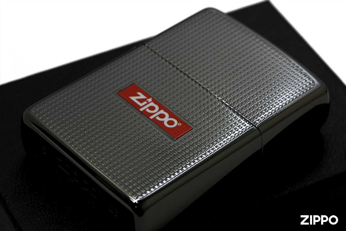 Zippo ジッポー DOT & LOGO ドットロゴ ブラックニッケルメッキ 2BN-CUTLOGO