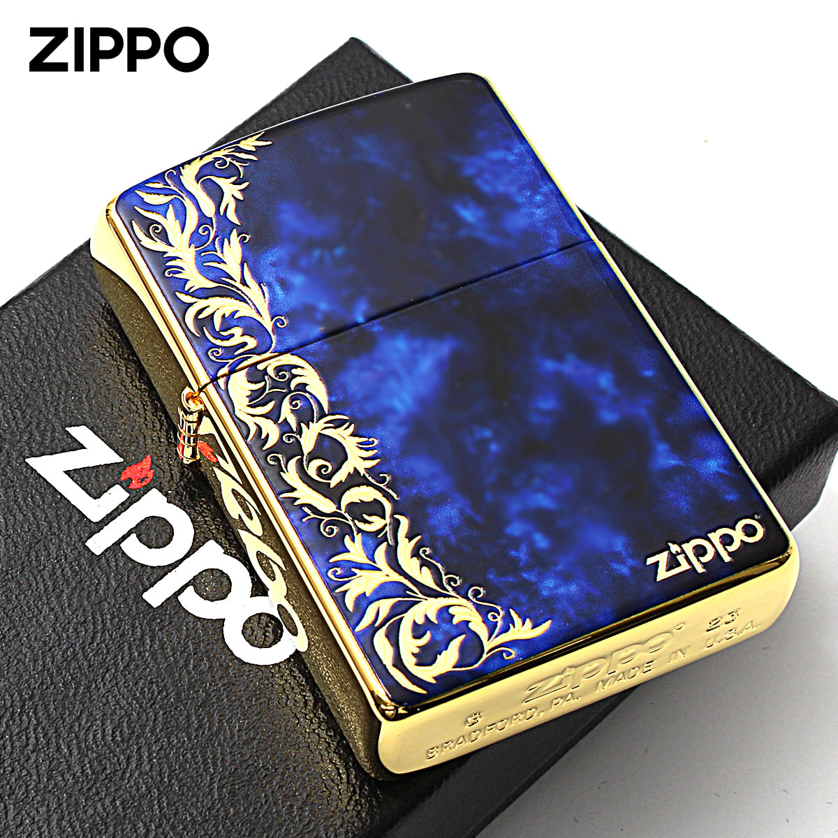 Zippo ジッポー 大理石調 レッドマーブル アラベスク 唐草