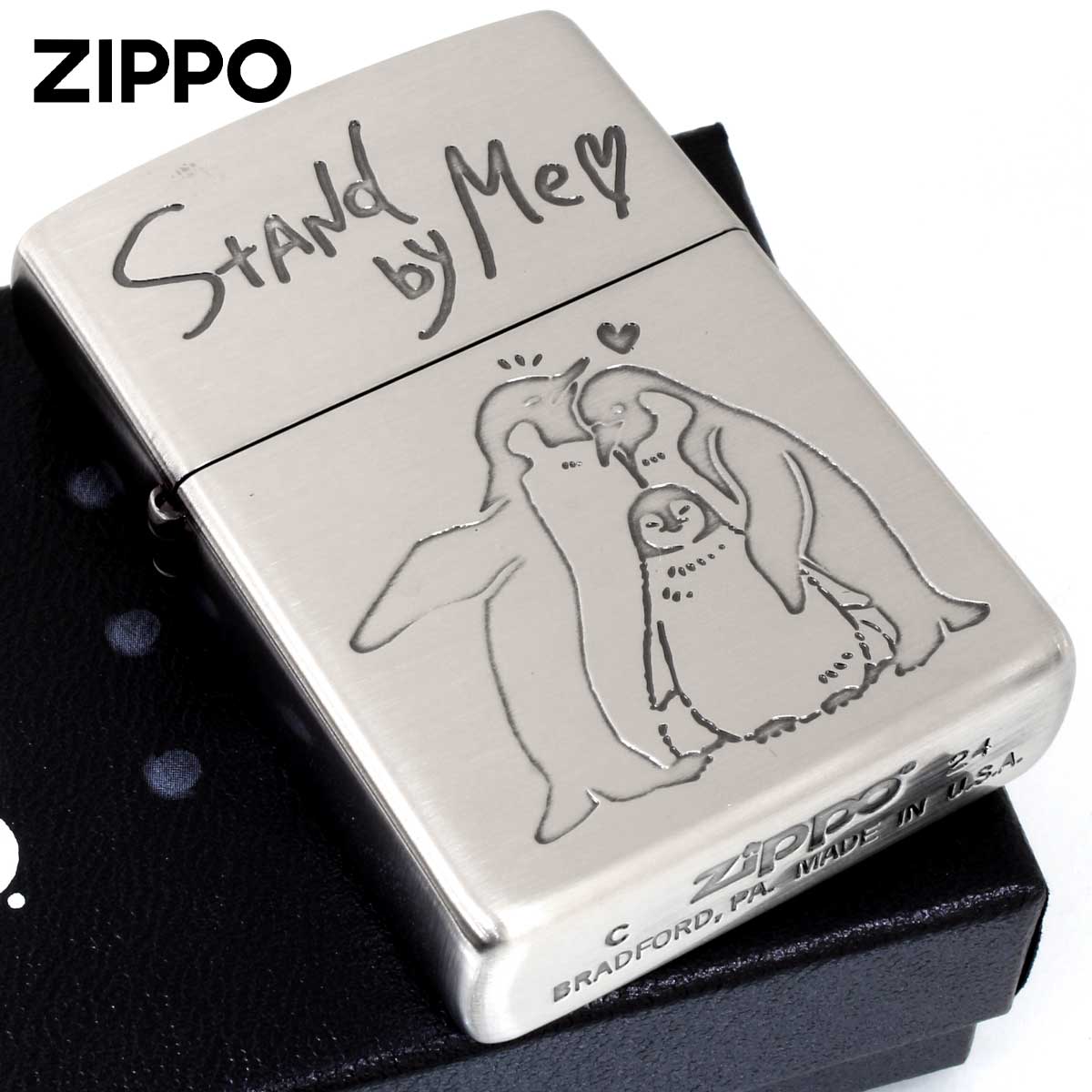ノッポページ Zippo ジッポー NAGOMI animal Stand by Me ペンギン メッセージ