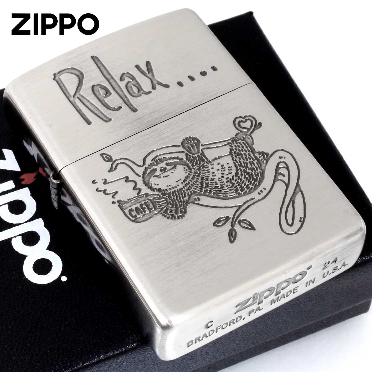 Zippo ジッポー NAGOMI animal Pelax なまけもの メッセージ 202