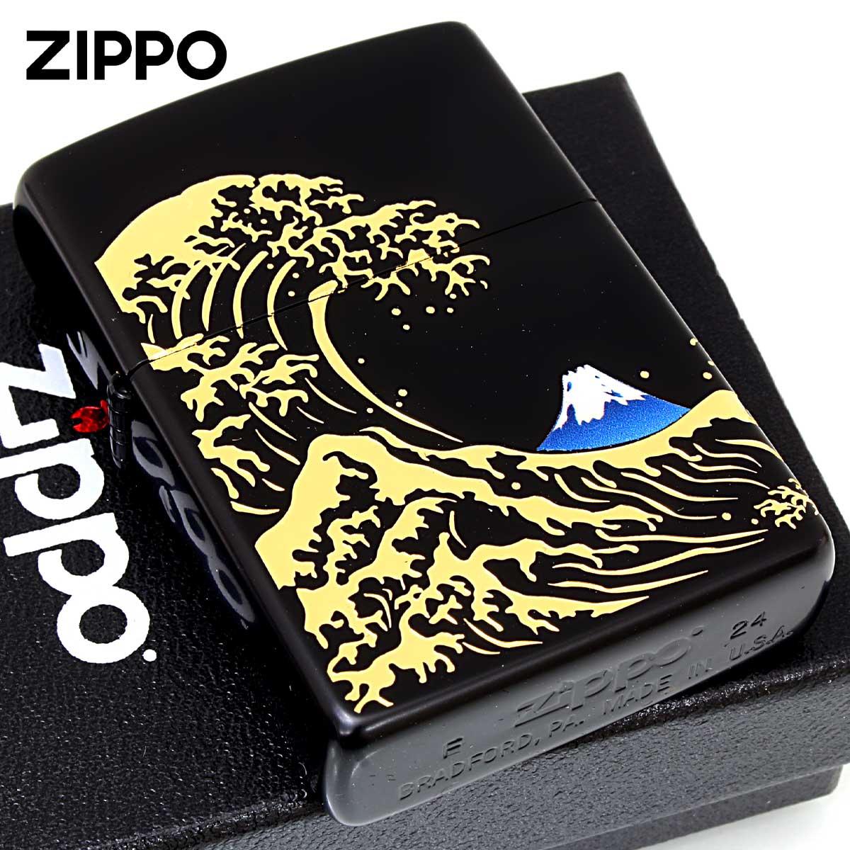 Zippo ジッポー 和柄 日本 美 波富士 2BKG-NAMIFUJI｜Zippo専門店