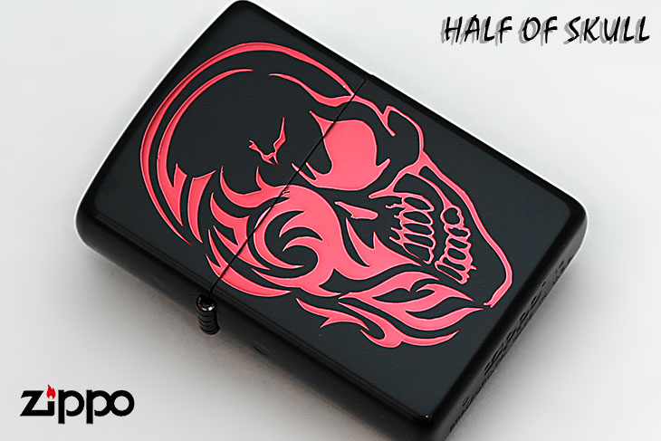 Zippo ジッポー HALF OF SKULL ハーフオブスカル 2HSK-RD