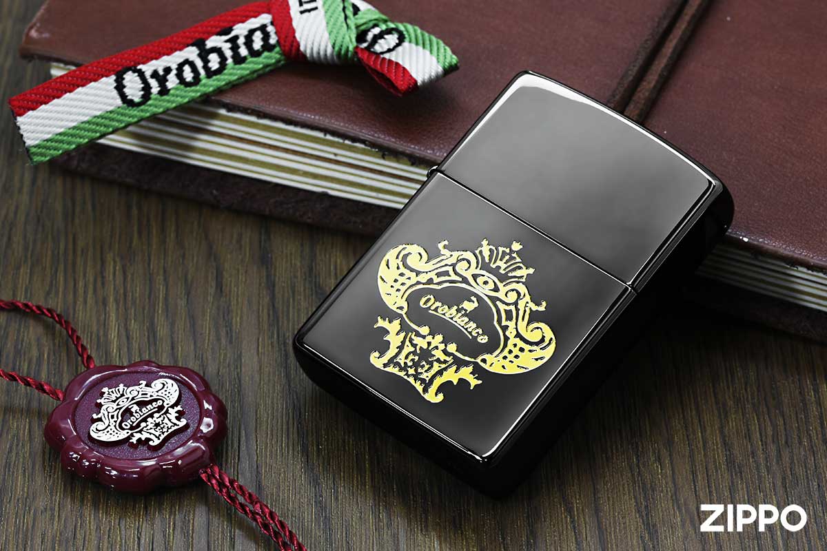 Zippo ジッポー Orobianco Logo オロビアンコ ロゴデザイン ブラック