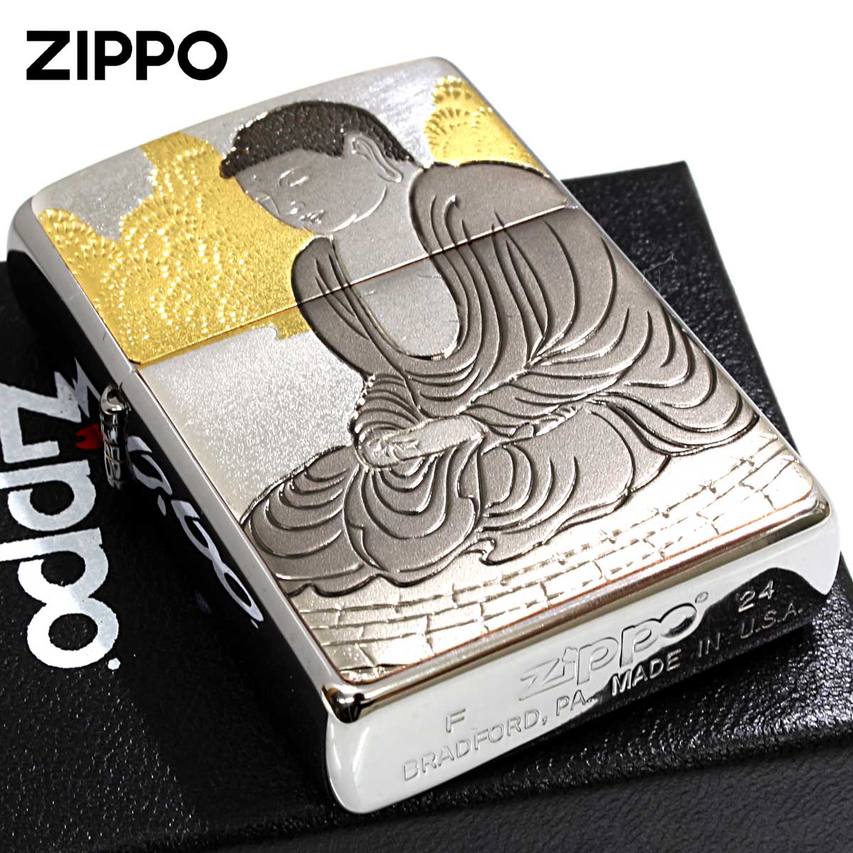 Zippo ジッポー 電鋳板 プレート貼り 和柄 伝統工芸 大仏