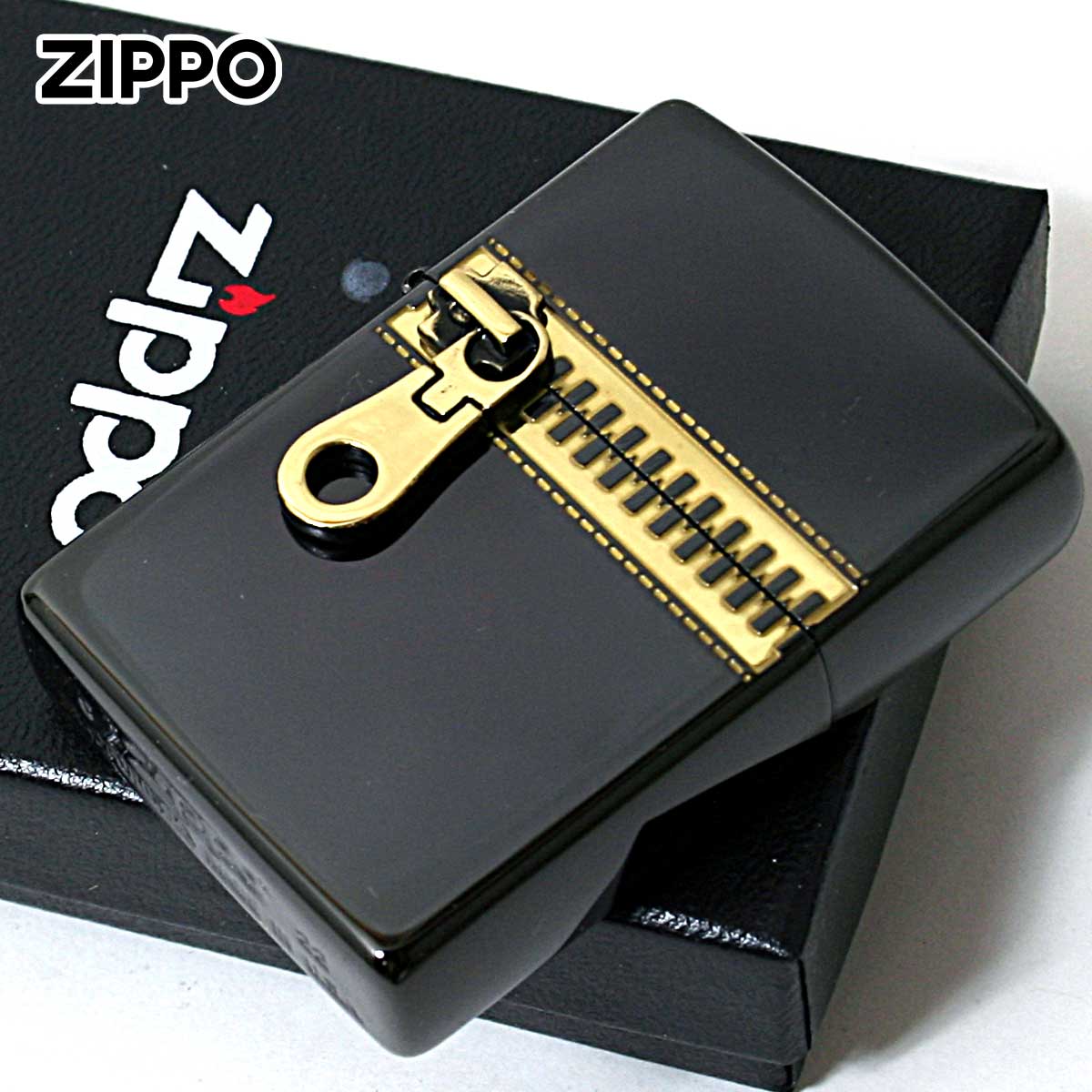 Zippo ジッポー ジッパー メタル 両面加工 ZIPPER ZIPPO ブラックイオンコーティング イオンブラック