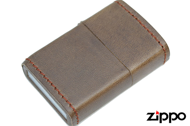 Zippo ジッポー クロムエクセルレザー ナチュラル
