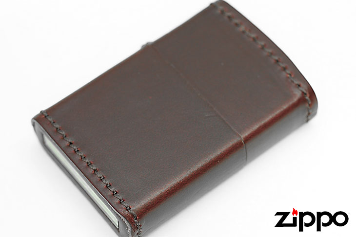 Zippo ジッポー クロムエクセルレザー バーガンディー