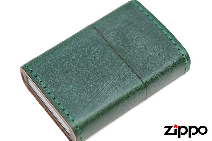 Zippo ジッポー ブライドルレザー グリーン