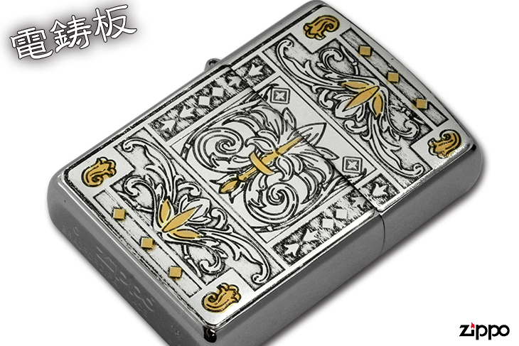 Zippo ジッポー 電鋳板 百合