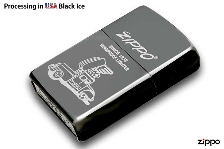 Zippo ジッポー Processing in USA Black Ice ブラックアイス CAR