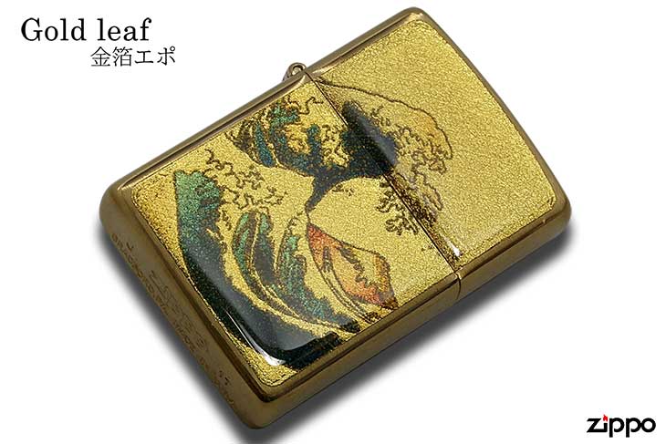 Zippo ジッポー 金箔エポ Gold leaf 波富士