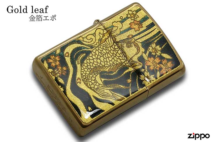 Zippo ジッポー 金箔エポ Gold leaf 鯉