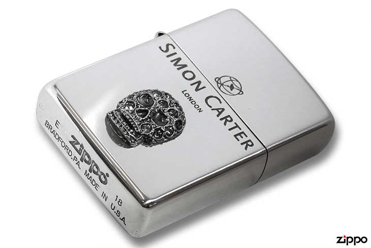 Zippo ジッポー SIMON CARTER サイモン・カーター スカルメタルスワロフスキーSA ZP SCP-042