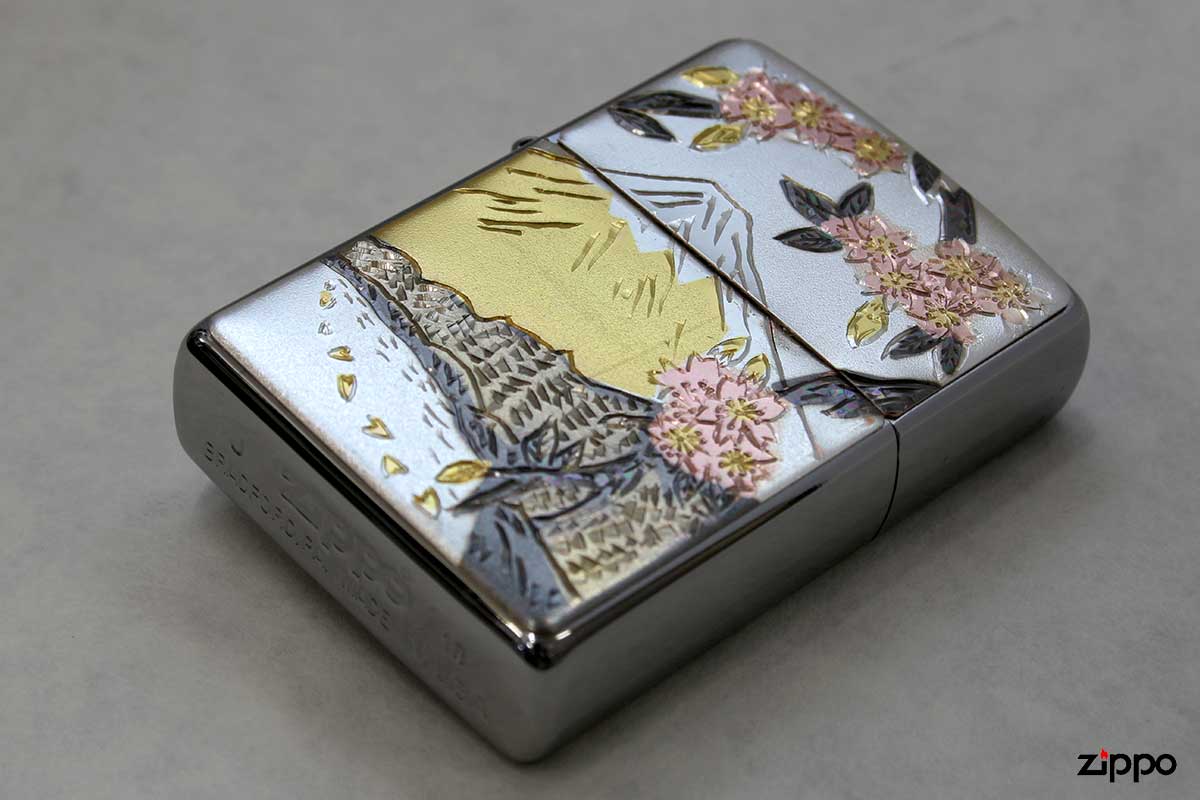 純銀 貴金属画 1号 「富士桜」