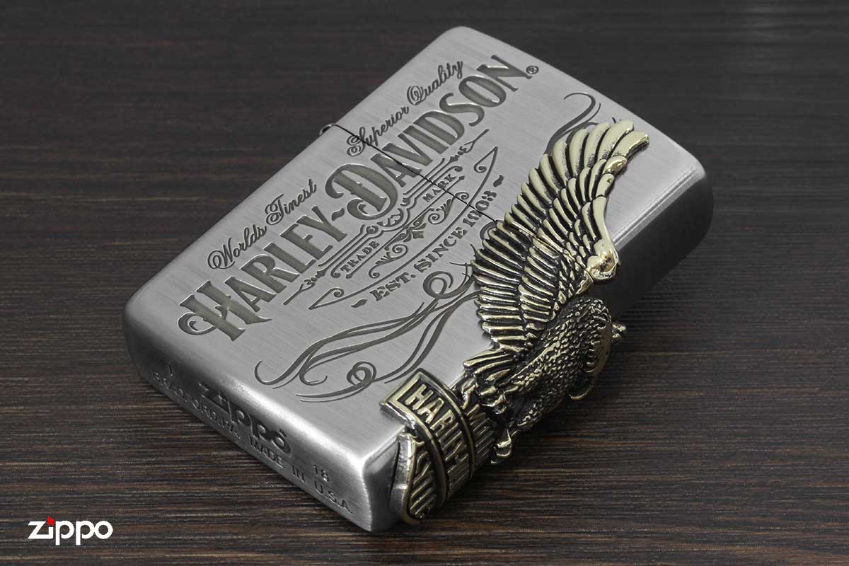 Zippo ジッポー JAPAN 2018 NEW MODEL Harley Davidson ハーレーダビッドソン サイドメタル HDP-75