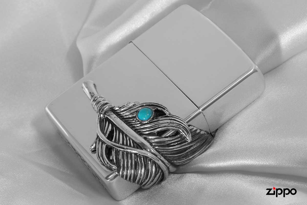Zippo ジッポー Big Feather Metal ビックフェザーメタル SV イブシ