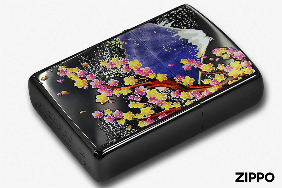 Zippo ジッポー ブライトアート 富士桜 メール便可