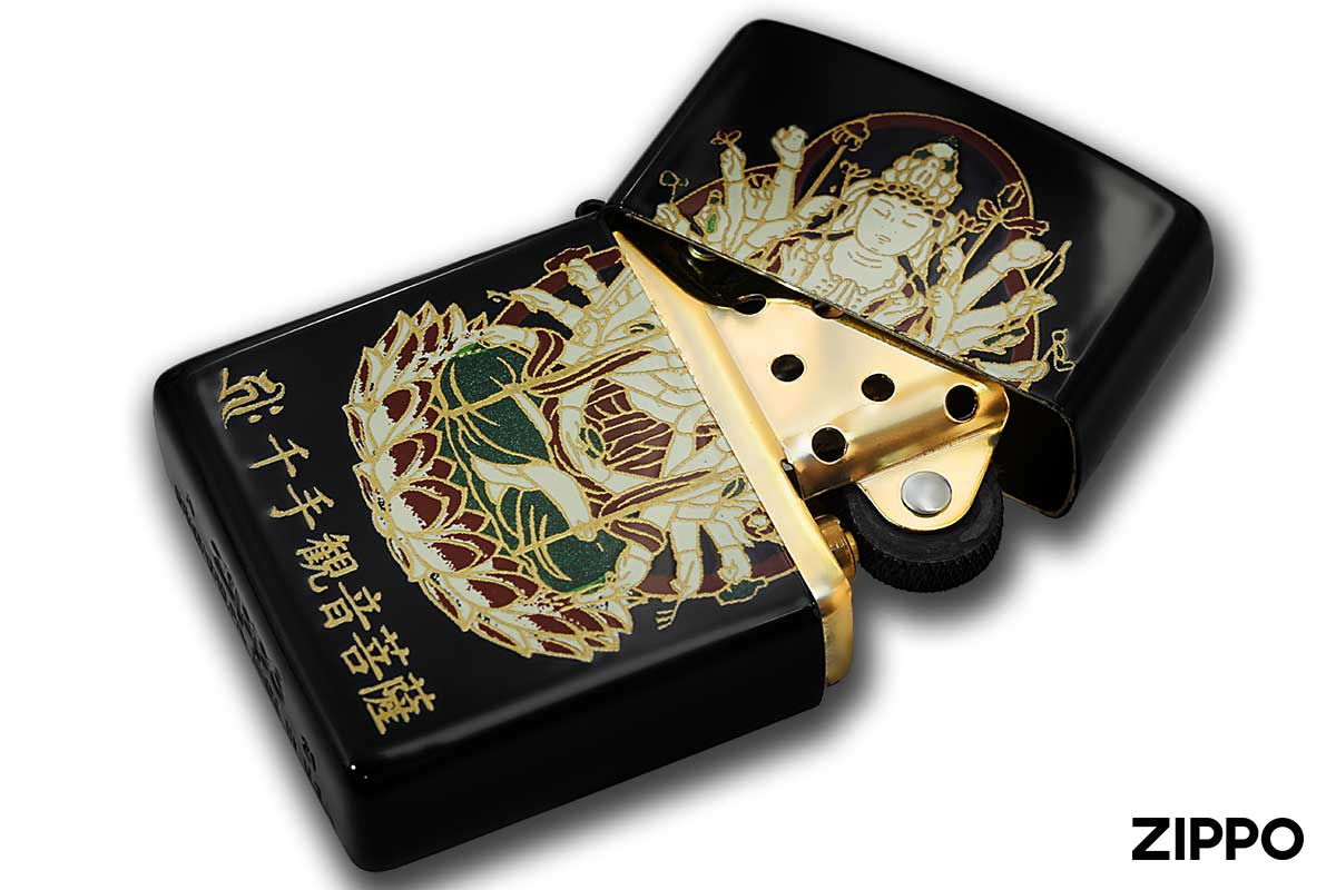 Zippo ジッポー 本金蒔絵 仏像シリーズ 千手観音菩薩