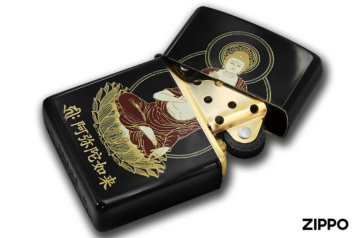 Zippo ジッポー 本金蒔絵 仏像シリーズ 阿弥陀仏如来