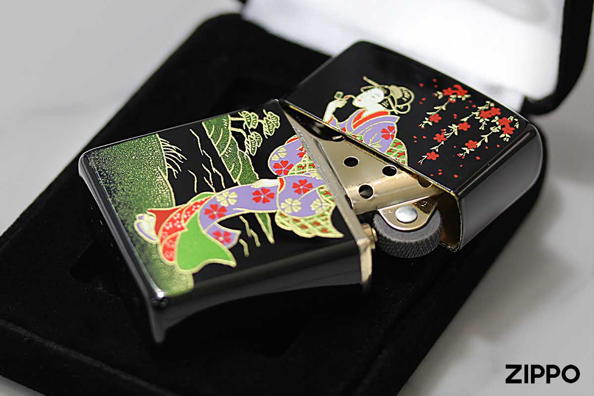 Zippo ジッポー 本金蒔絵 ウィンディー・今昔 JAPAN 江戸WINDY