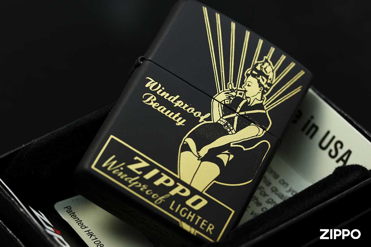 Zippo ジッポー ウインディ ウインドプルーフ レディ ブラックマット 