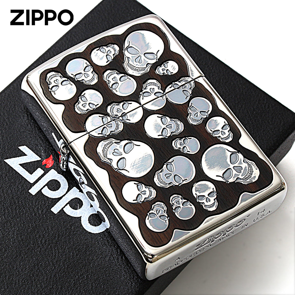Zippo ジッポー スカル ドクロ 骸骨 ウッド 木 Random Skull Wood RSW-B